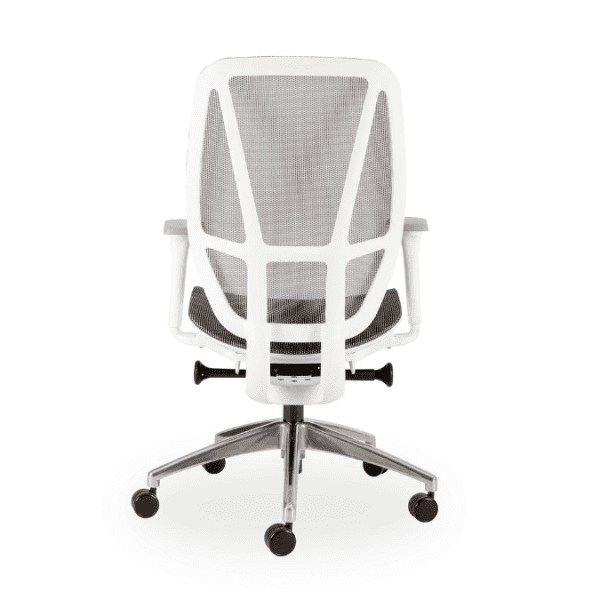 Crystal Mid Back White and Grey Swivel Chair