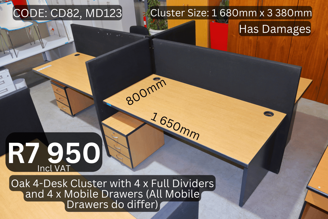 Used Cluster Desks, Second Hand Workstations