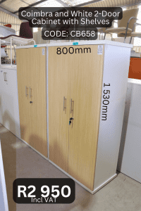 Used Modern 2-Door Office Cabinet, Second Hand Oak Filing Cabinet