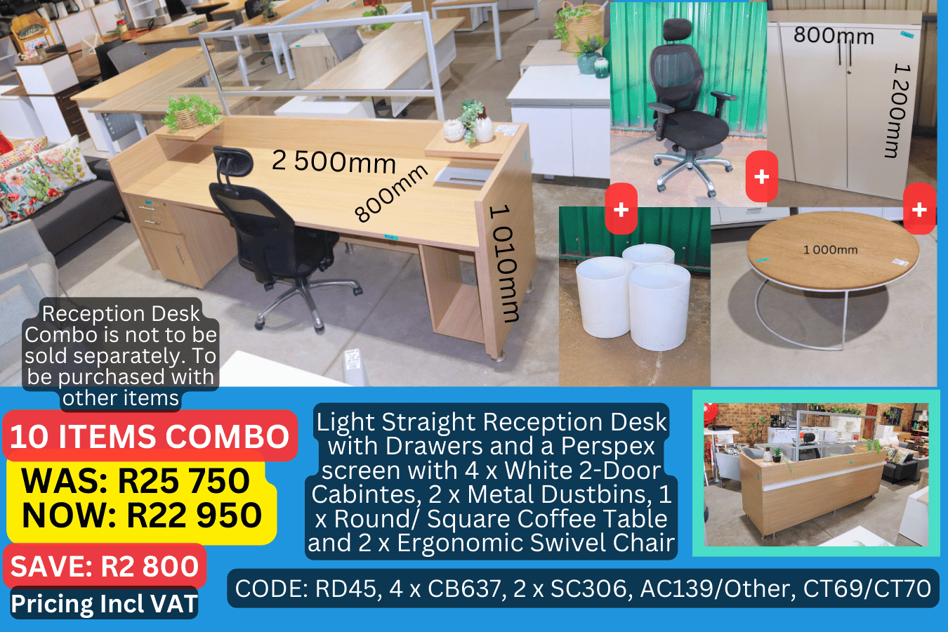 Used Reception Desks, Second Hand Reception Seating and Table, Second Hand Office Furniture