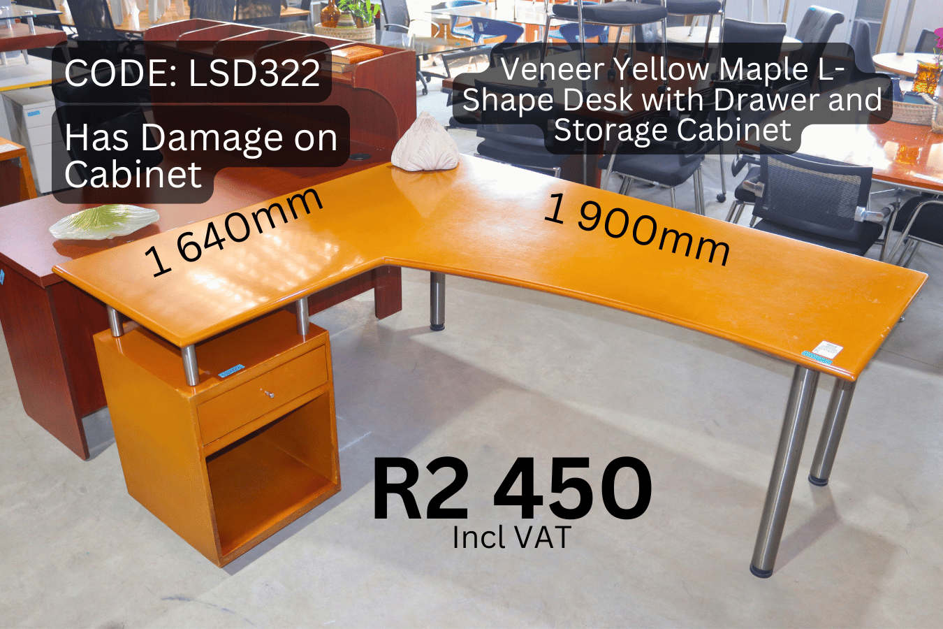 Used L-Shape Office Desk, Used L-Shape Desk