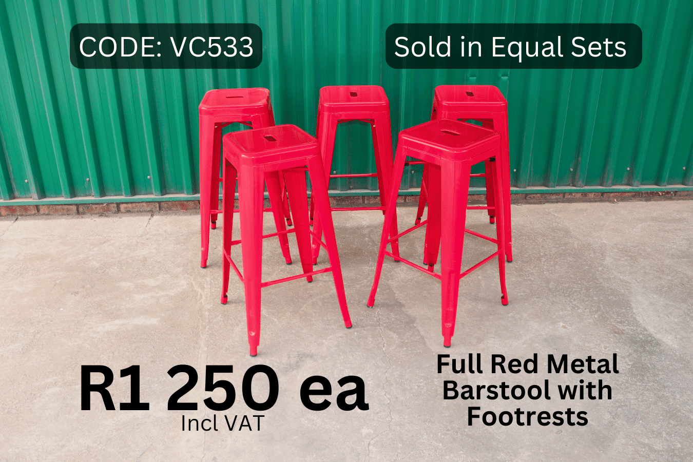 Used Metal Barstools, Second Hand Canteen Seating