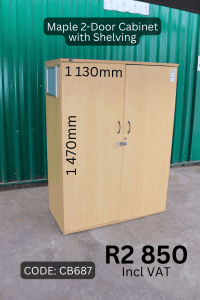 Used Office Cabinet, Second Hand Office Cabinet, PreLoved 2-Door Cabinets