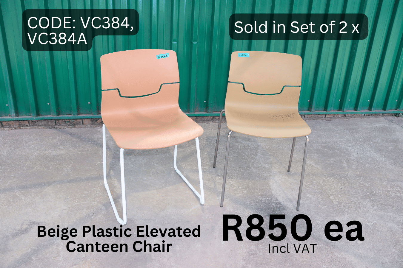 Used Plastic Chairs, Used Canteen Chairs, Second Hand Outside chairs, Second Hand Visitor Chair