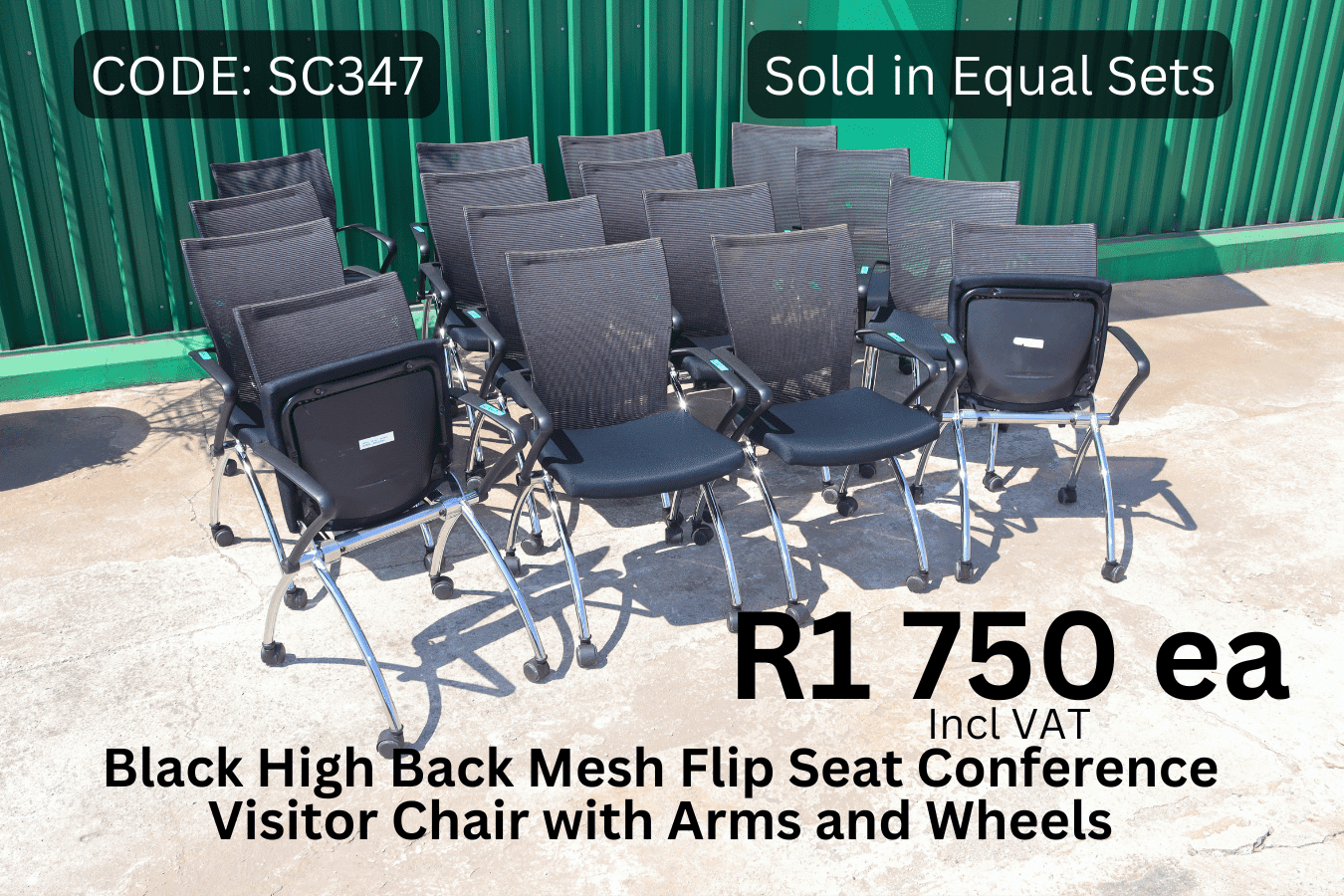 Second Hand Mesh Visitor Chair, Used Conference Chairs, Second Hand Office Chair