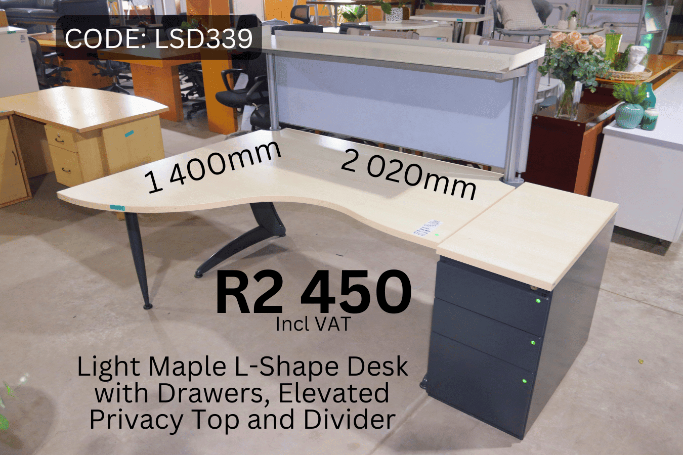 Used L-Shape Desk, Second Hand Office Desk