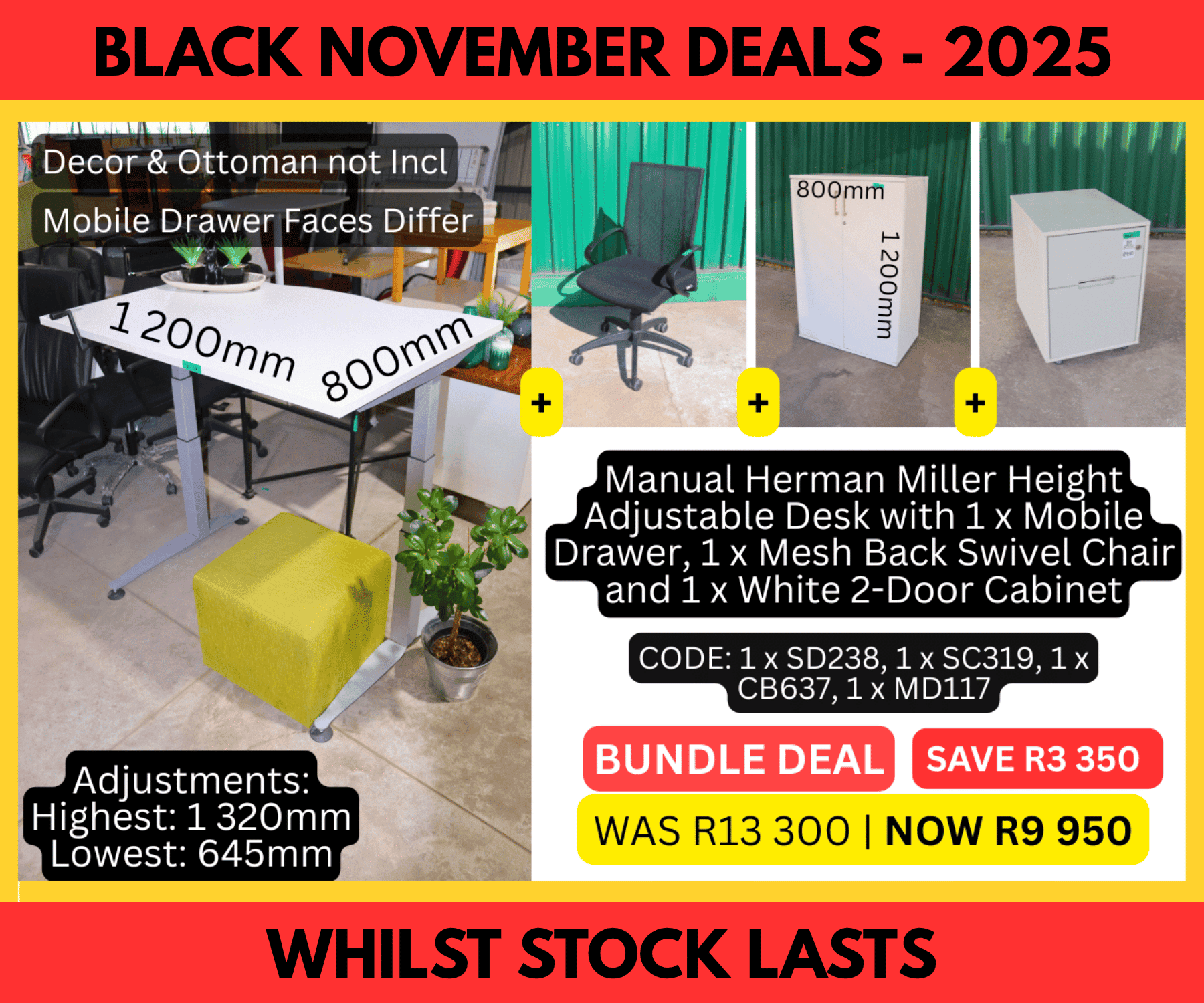 Used Herman Miller Adjustable Desk