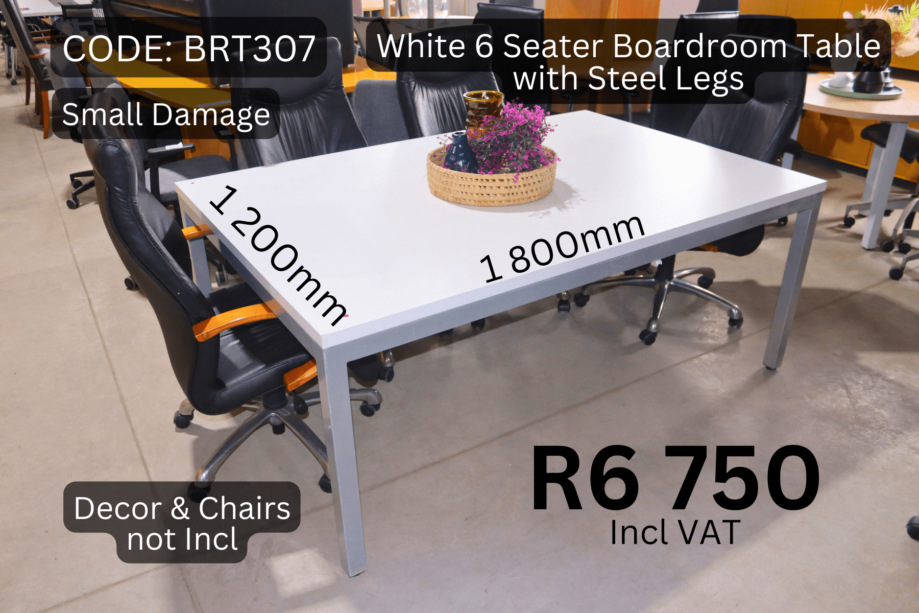 Used Boardroom Table, Second Hand Conference Table, Second Hand 6-8 Seater Boardroom Table