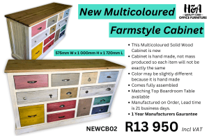 New Multicoloured Farmstyle Cabinet