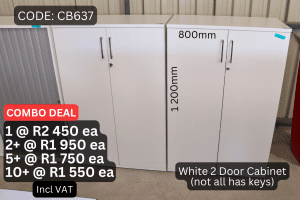 Used Modern Office 2-Door Cabinet, Pre-Loved