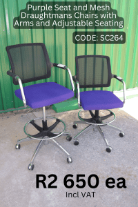 Draughtmans Chair, High Adjustable Swivel Chair