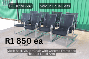 Used Mesh Back Visitor Chair, Second Hand Waiting Area Chair