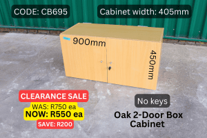 Used 2-Door Cabinet, Small Second Hand Office Cabinet, Second Hand Hanging Cabinet