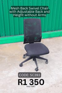 Used Swivel Chair, Second Hand Office Chair, Pre-Loved Swivel Chair with Arms