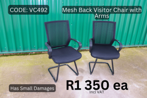 Used Visitor Chair, Second Hand Office Chair without Wheels, Pre-Owned Office Chair