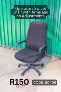 Used Swivel Chair, Second Hand Office Chair, Pre-Loved Swivel Chair with Arms