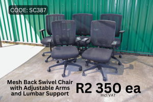 Used Swivel Chair, Second Hand Office Chair, Pre-Loved Swivel Chair with Arms