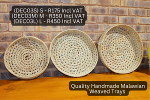 New Weaved Baskets, Malawian Weaved Trays