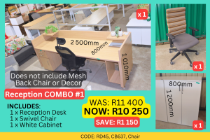 Used Reception Desks, Second Hand Reception Seating and Table, Second Hand Office Furniture