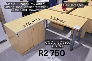 Second hand L-Shape desk supplied by HNA Office Furniture in Gauteng.