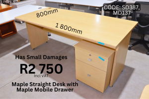 Used office desk supplied by HNA Office Furniture in Gauteng.