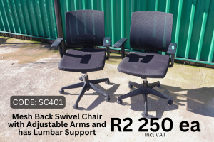Quality Used Mesh Back Swivel Chair supplied by HNA Office Furniture.