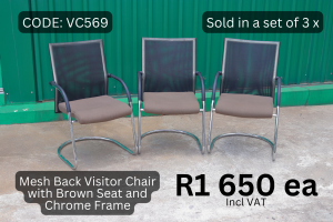 Used visitor chairs supplied by HNA Office Furniture in Gauteng.