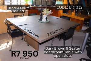 Modern used boardroom table supplied by HNA Office Furniture in Germiston.