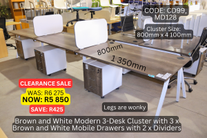 Modern used workstation supplied by HNA Office Furniture in Gauteng.