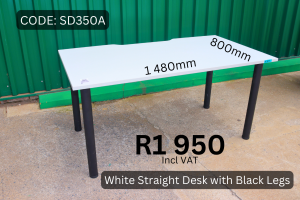 Modern used straight desk supplied by HNA Office Furniture in Gauteng.