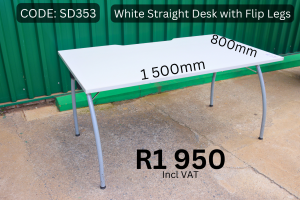 Modern used straight desk supplied by HNA Office Furniture in Gauteng.