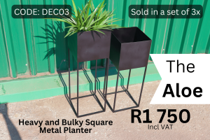 New Aloe planter pots for decor supplied by HNA Office Furniture in Gauteng.