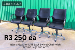 Quality second hand executive swivel chair supplied by HNA Office Furniture in Gauteng.