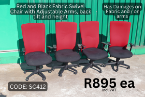 Quality second hand colourful swivel chairs supplied by HNA Office Furniture in Gauteng.
