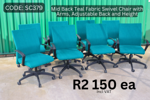Modern second hand swivel chair supplied by HNA Office Furniture in Gauteng.