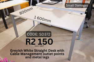 Modern second hand straight desk supplied by HNA Office Furniture.