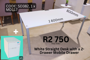 Modern second hand straight desk supplied by HNA Office Furniture.