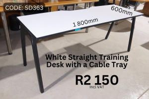 Modern second hand straight desk supplied by HNA Office Furniture.