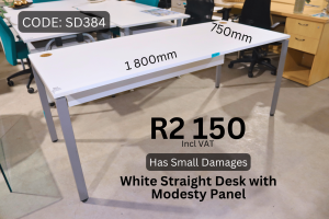Modern used straight desk supplied by HNA Office Furniture.