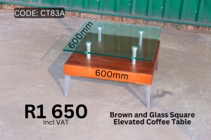 Used coffee table with glass from HNA Office Furniture in Gauteng.