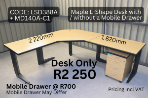 Good condition used office desk supplied by HNA Office Furniture in Gauteng.