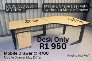 Quality used office desk sold by HNA Office Furniture in Gauteng.