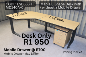 Quality second hand office desk supplied by HNA Office Furniture in Gauteng.
