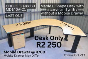 Quality used office desk supplied by HNA Office Furniture in Gauteng.