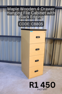 Quality second hand 4-Drawer filing cabinet supplied by HNA Office Furniture in Gauteng.