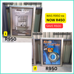 Used company framed prints sold by HNA Office Furniture in Gauteng.