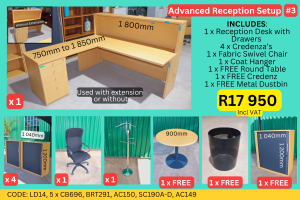 Quality used reception desk sold by HNA Office Furniture.