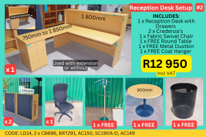 Quality second hand reception desk sold by HNA Office Furniture.