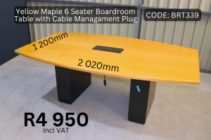 Quality used 6 seater boardroom table supplied by HNA Office Furniture.