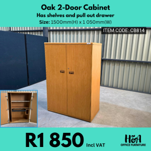 CB814 _ OAK-2-DOOR-CABINET